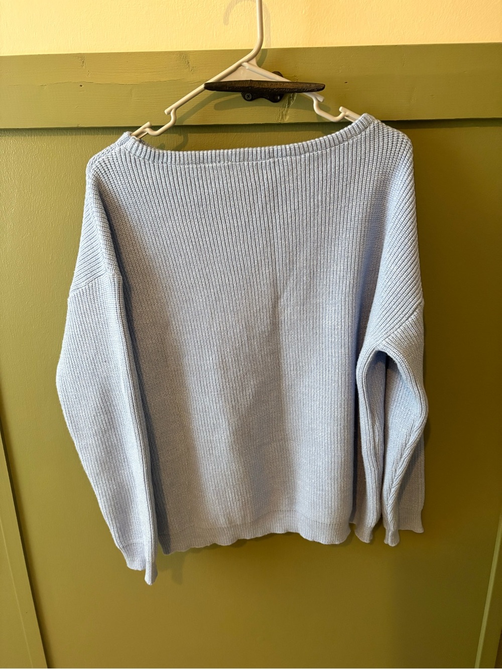 Light Blue Ribbed Knit Lounge Set - Picture 4 of 7